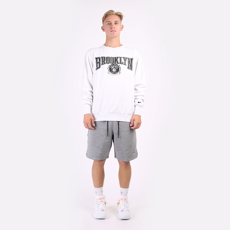 мужская серая толстовка Nike Brooklyn Crew DJ2795-051 - цена, описание, фото 6